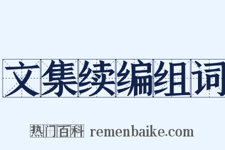 文集续编组词是什么意思的图片